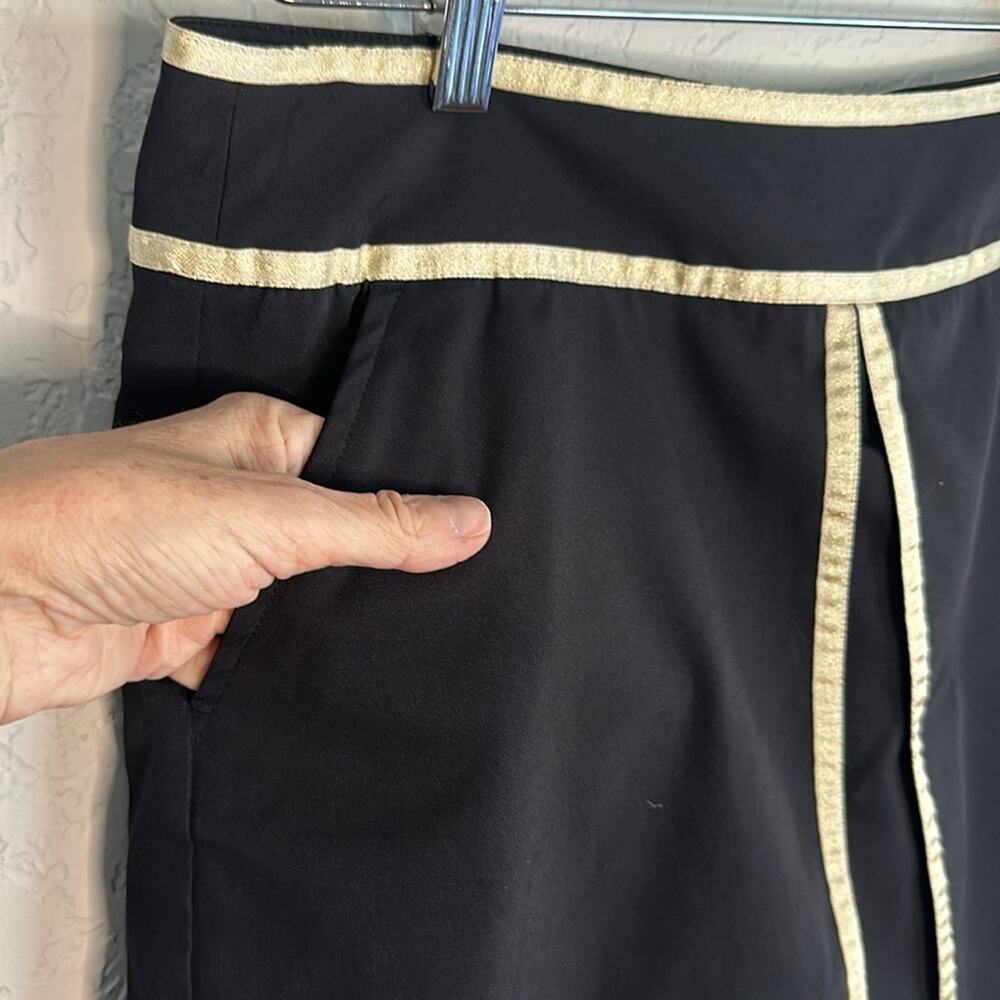 Lady Hagen Black Gold Skort Skirt Size 6 Glam Preppy Tennis Golf Vacation - Picture 5 of 7